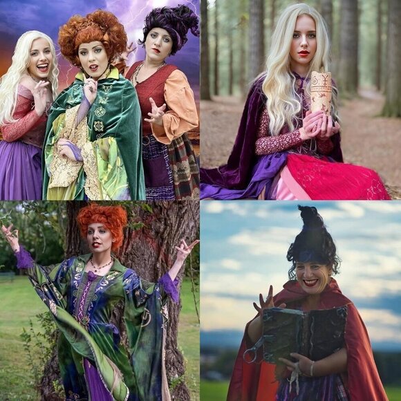 Women Brown Short Curly Copper Heart Wig Witch Costume Accessory Wigs for Party - Picture 6 of 8